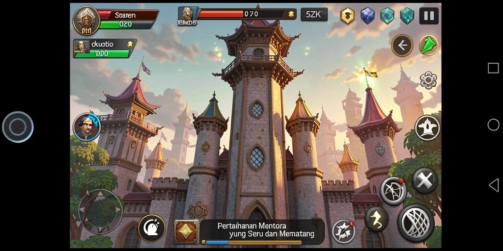 Gameplay seru 5ZK dengan pertahanan menara yang strategis.