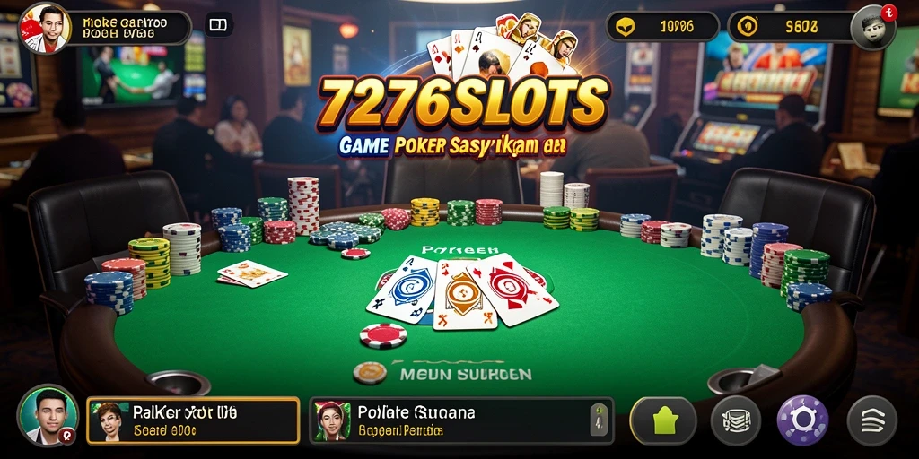 Tampilan gameplay menarik dari 7276SLOTS saat bermain Poker.