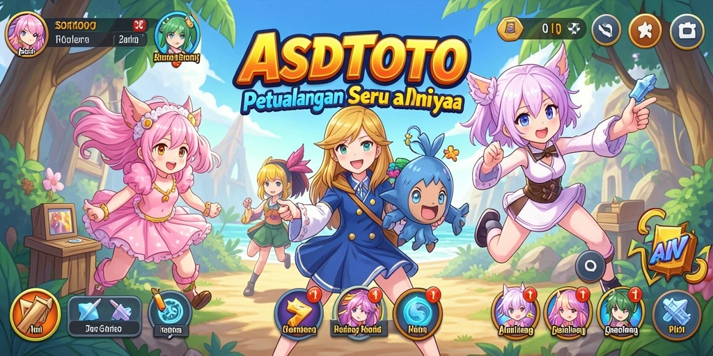 Screenshot gameplay ASDTOTO dengan karakter Anime yang dinamis.