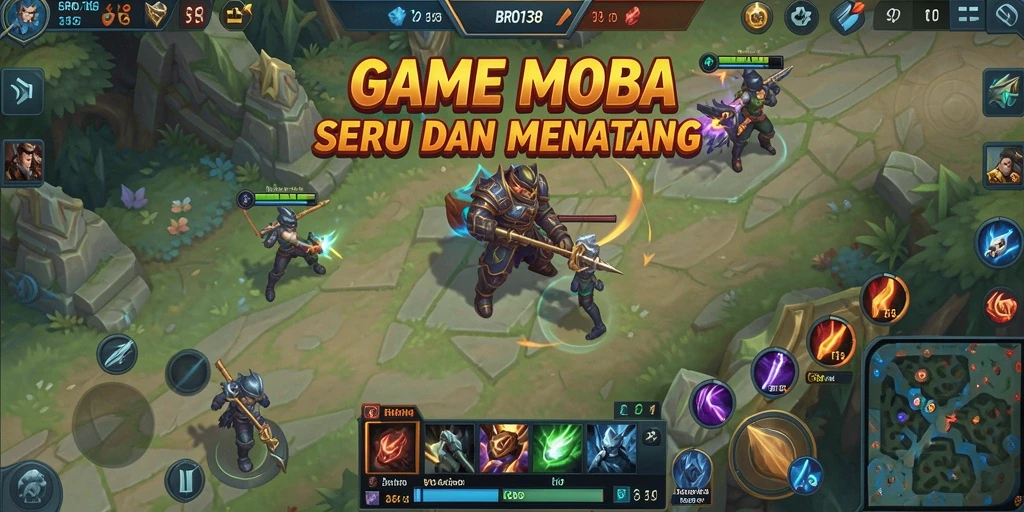 Screenshot gameplay menarik dari BRO138 dengan aksi MOBA yang intens.