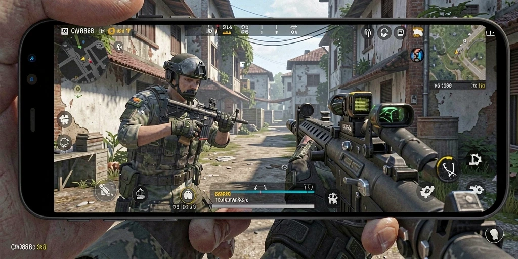 Gameplay menegangkan dalam CW8888 menampilkan aksi FPS yang intens.