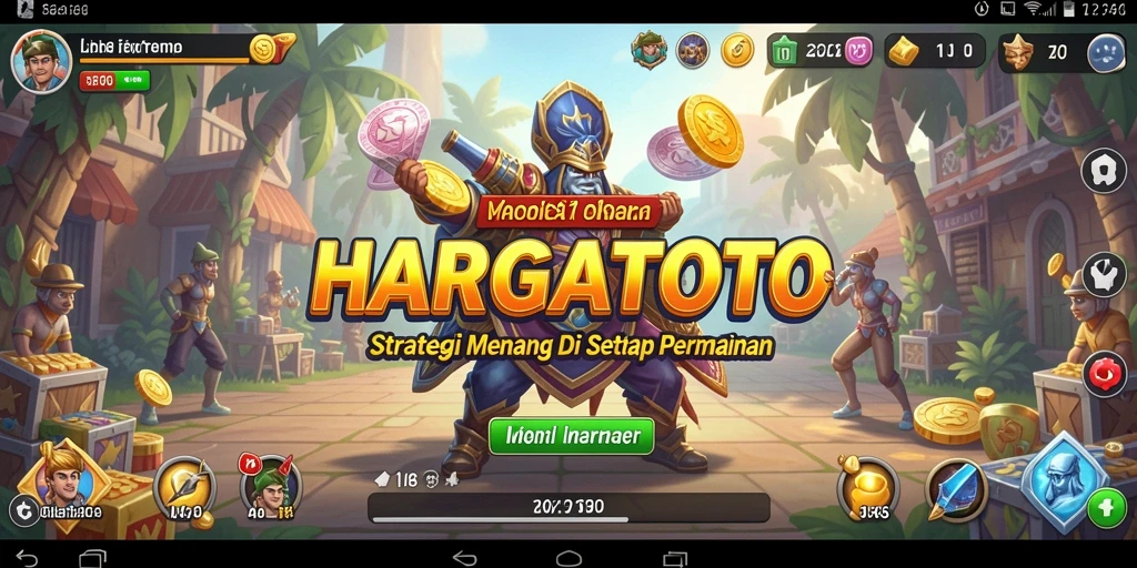 Tampilan gameplay mendebarkan HARGATOTO dengan strategi cerdas.