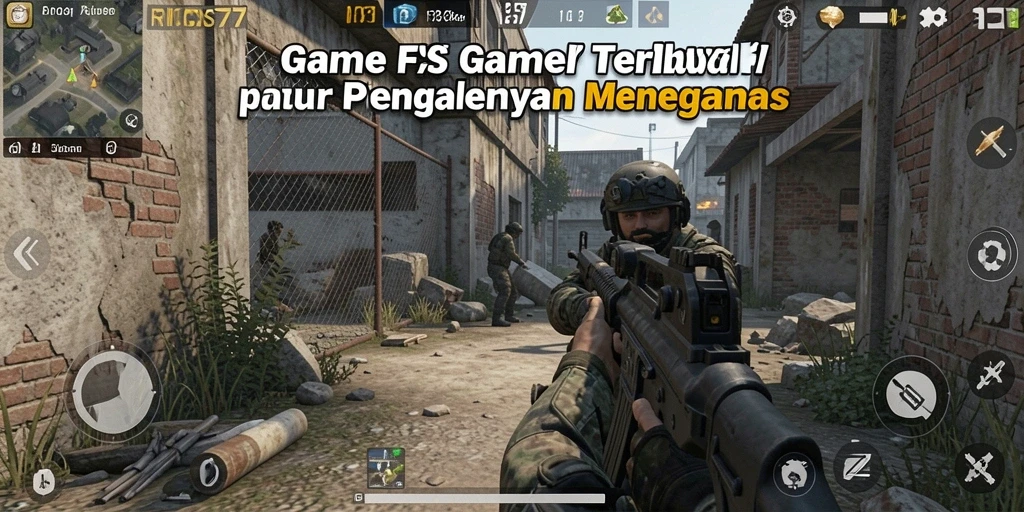 Tampilan gameplay menegangkan dari RICIS77 dalam mode FPS.
